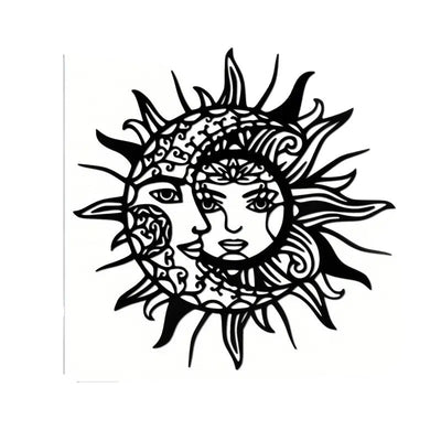 Adorno Metálico Sol y Luna con Diseño Geométrico - Image 5