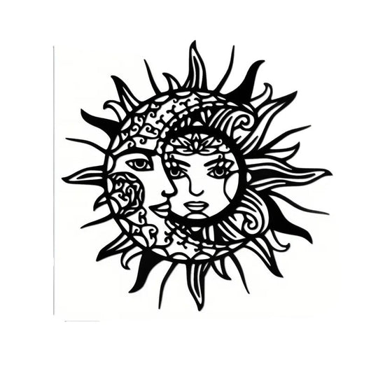 Adorno Metálico Sol y Luna con Diseño Geométrico - Image 5