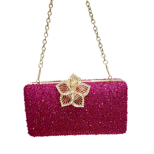 Bolso Bandolera Elegante con Flores y Diamantes para Eventos - Image 5