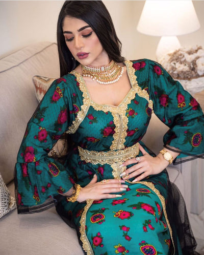Vestido de Encaje Bordado Estilo Étnico Oriente Medio Dubai - Image 6