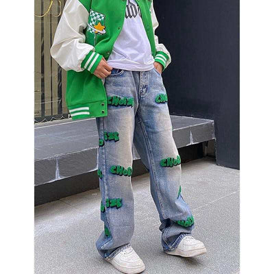 Jeans Coreanos Estilo Callejero Harajuku Fusion Urbano para Mujer - Image 5
