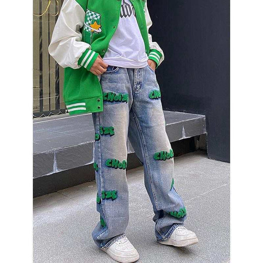 Jeans Coreanos Estilo Callejero Harajuku Fusion Urbano para Mujer - Image 5