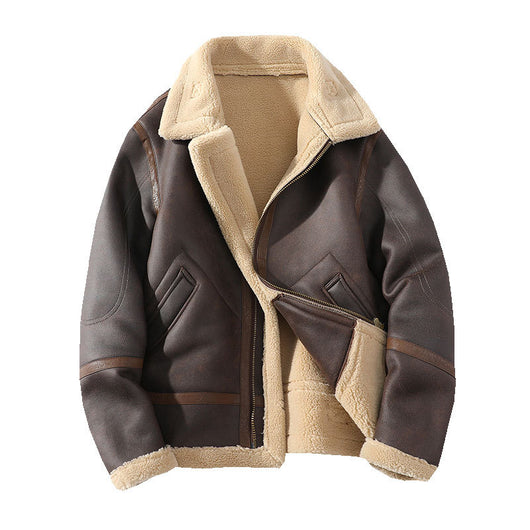 Chaqueta Polo Casual Talla Grande con Forro de Lana y Cuello Integrado - Image 5