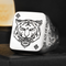 Anillo de Plata Tigre del Zodiaco Chino - Diseño Trendy