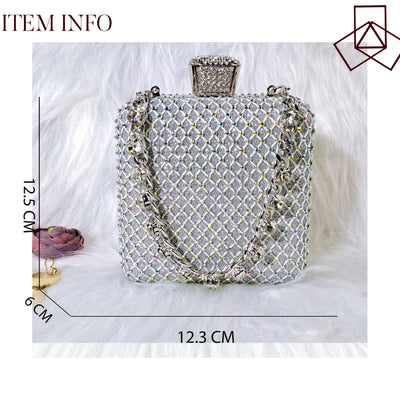 Sandalias Puntiagudas de Moda con Bolso de Cadena Diamantado - Image 7