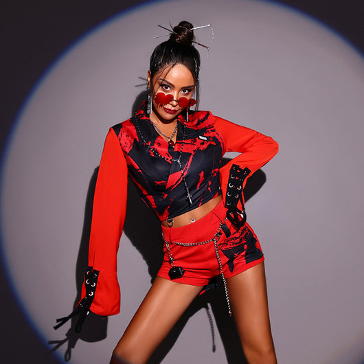 Traje de Actuación para Grupos de Danza Hip Hop y Canto Estilo Coreano - Image 14