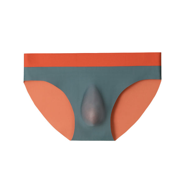 Shorts Deportivos Seamless de Seda de Hielo con Combinación de Colores para Hombre - Image 3