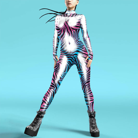 Jumpsuit Estampado 3D con Botones y Manga Larga - Image 2