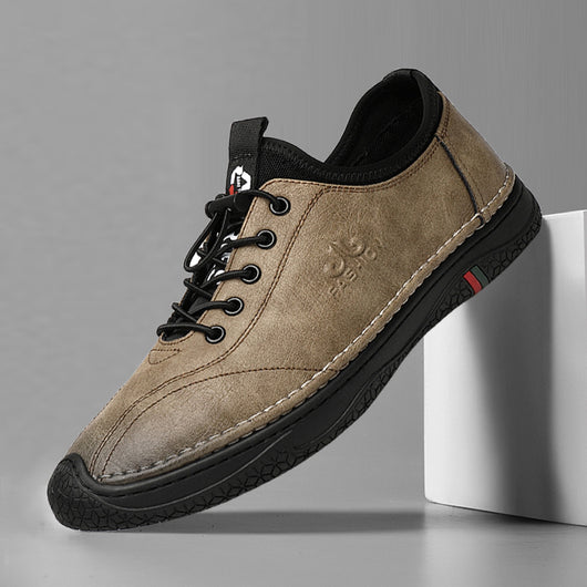 Zapatos Casuales para Hombre en Cuero Genuino - Diseño Otoñal Bajo - Image 11