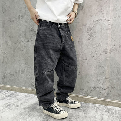 Pantalones Cargo Vaqueros Retro Lavado Pesado con Diseño de Bolsillos Oblicuos - Image 72