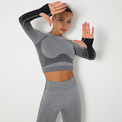 Conjunto de Yoga sin Costuras Europeo y Americano - Image 12