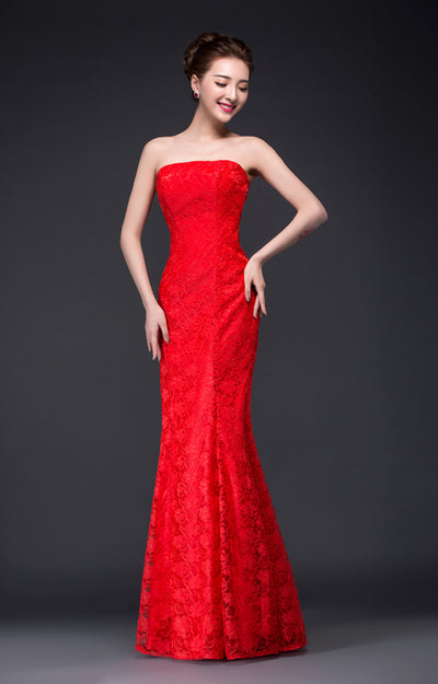 Vestido de Novia Largo Encaje Fucsia y Blanco - Diseño Sensual y Elegante - Image 4