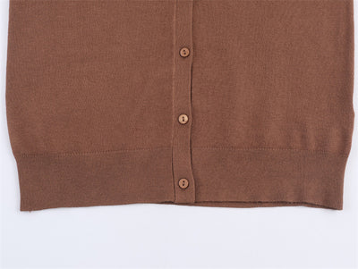 Cardigan Elegante de Cuello Redondo y Manga Larga con Detalles de Joyería - Image 14