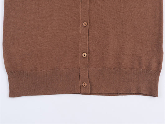 Cardigan Elegante de Cuello Redondo y Manga Larga con Detalles de Joyería - Image 14