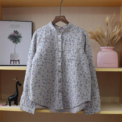 Camisa Clásica de Otoño con Cuello Alzado y Mangas Largas para Estudiantes - Image 2