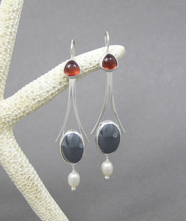 Aretes Rojo Retro Temperamento Fashion