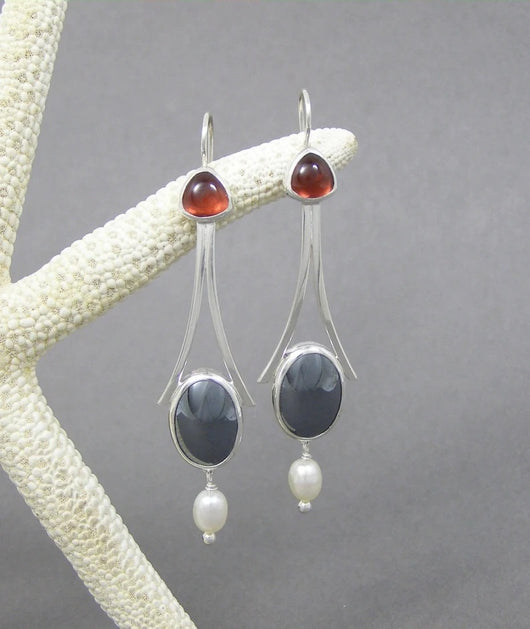Aretes Rojo Retro Temperamento Fashion - Image 2