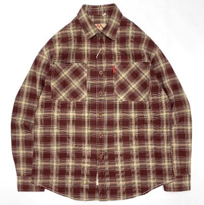 Camisa Universitaria Cuadros 100% Algodón Hombre Suelta Manga Larga - Image 4