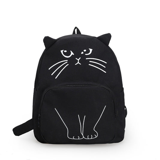 Mochila Casual para Mujer con Diseño Divertido de Gatos