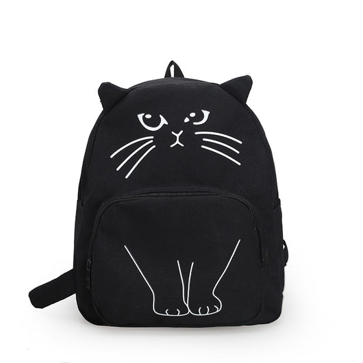 Mochila Casual para Mujer con Diseño Divertido de Gatos
