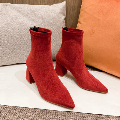 Botas Cortas Rojas para Mujer - Image 3