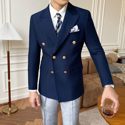 Saco Cruzado Slim Fit para Hombre - Estilo Casual Moderno