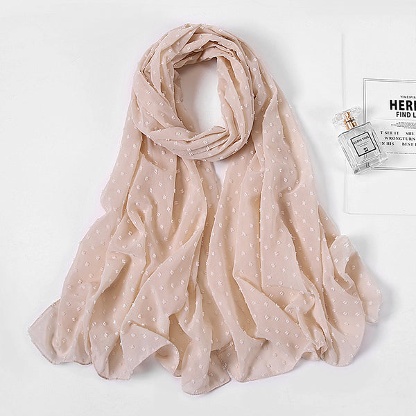 Pañuelo Chiffón Puro Color Perla para Mujer