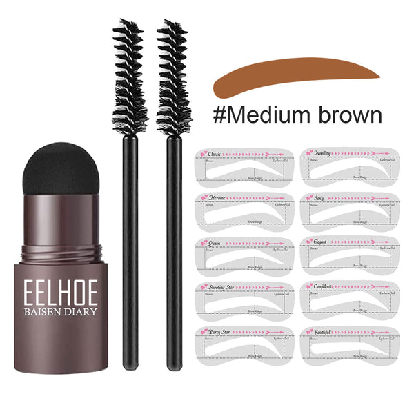 Set de Moldes para Cejas con Polvo de Maquillaje