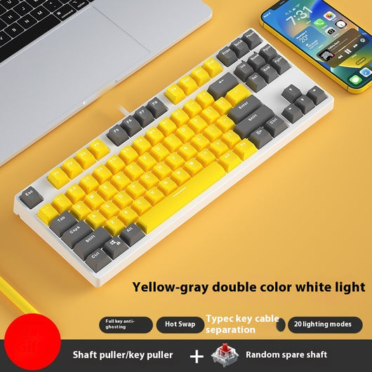 Teclado Mecánico Gaming 87 Teclas Hot Swap Intercambiable Dual Color - Image 23