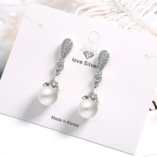 Aretes de Perlas Largas Elegantes - Image 3