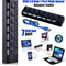Hub USB 3.0 de 7 Puertos de Alta Velocidad con Adaptador de Corriente