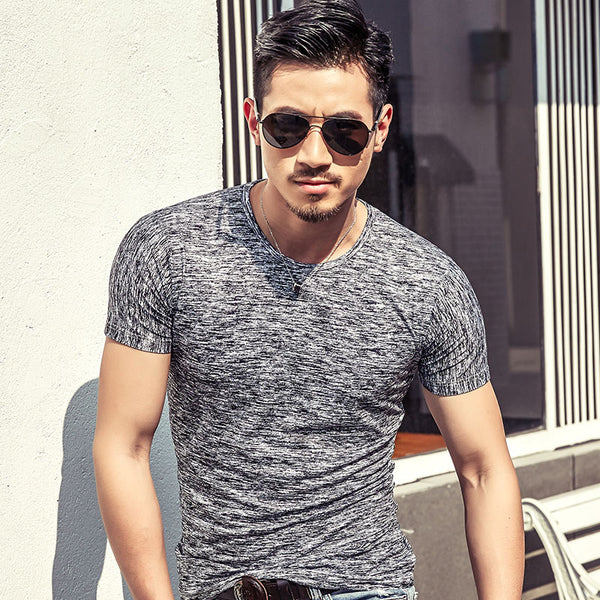 Camiseta Slim Fit de Manga Corta para Hombre