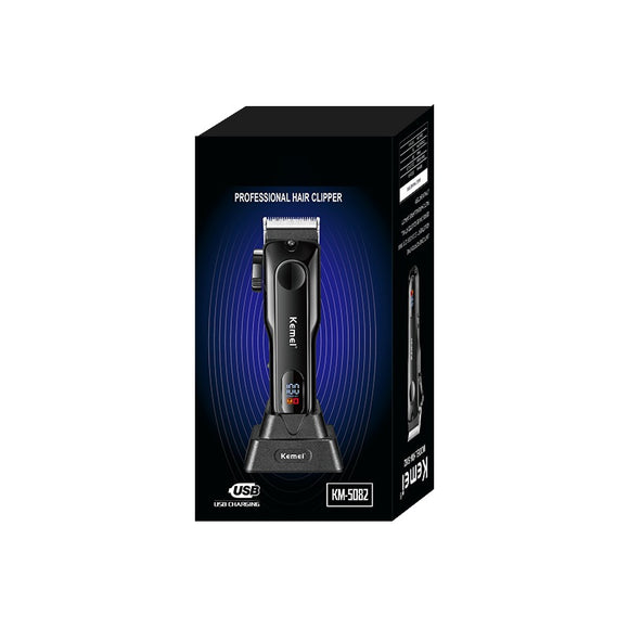 Cortadora de Cabello Profesional con Pantalla LED Digital y Base de Precisión