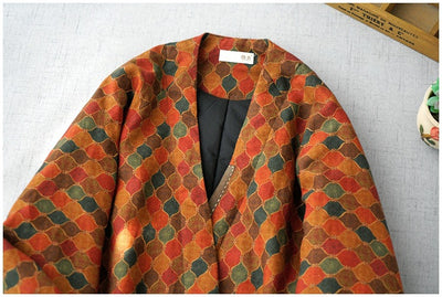Abrigo de Algodón y Lino para Mujer Estilo Retro - Image 9