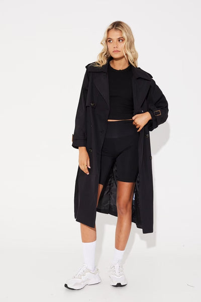Abrigo Trench Casual Largo para Mujer - Image 14