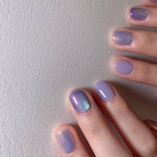 Uñas Postizas Aurora Floreciente - Manicura Corta 24 Piezas