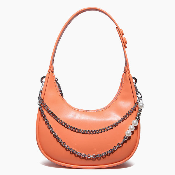 Bolso Bandolera de Cadena Perla con Asa de Hombro