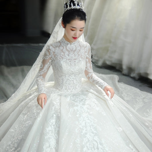 Vestido de Novia Lujo Cielo Estrellado para Sendero - Image 3