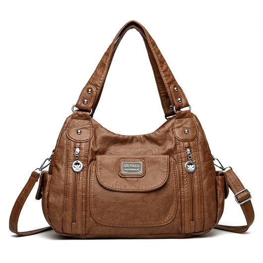 Bolso Tote de Moda para Mujer Estilo Retro Europeo Bolsa Mensajero Dumpling - Image 9