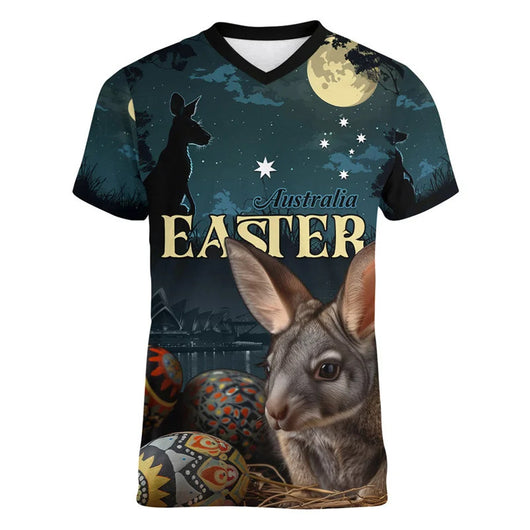 Camiseta Deportiva Infantil con Patrón de Canguro Australiano - Cuello V - Image 28
