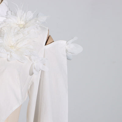 Blusa Floral con Diseño Irregular y Detalles Cosidos para Mujer - Image 15