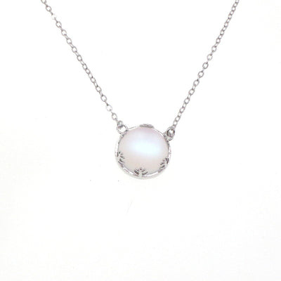 Collar de Plata 925 con Piedra Luna y Colgante Rama - Image 3