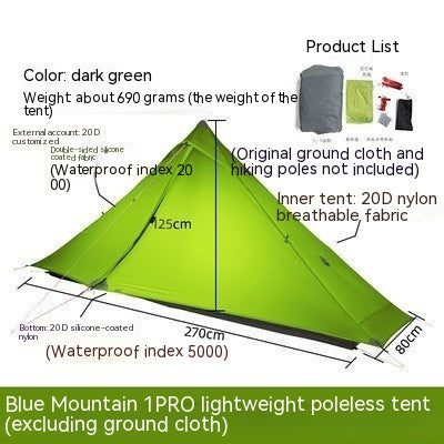 Carpa de Camping Impermeable sin Varillas - Image 7