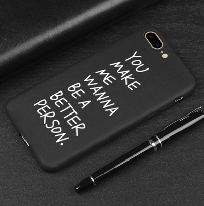 Funda Protectora Abstracta Lover Face TPU Mate Negro - Image 11