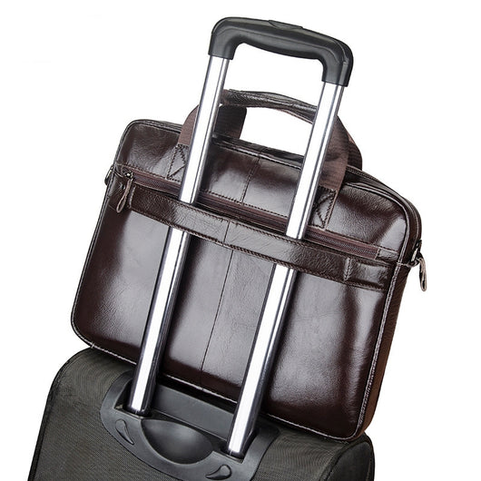 Maletín Ejecutivo de Cuero Genuino Gran Capacidad para Hombre - Image 6