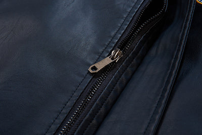 Chaqueta de Cuero Cropped con Forro Polar para Hombre - Estilo Béisbol - Image 32
