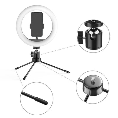 Trípode Soporte para Teléfono y Tablet 10" con Luz LED para Contenido - Image 4
