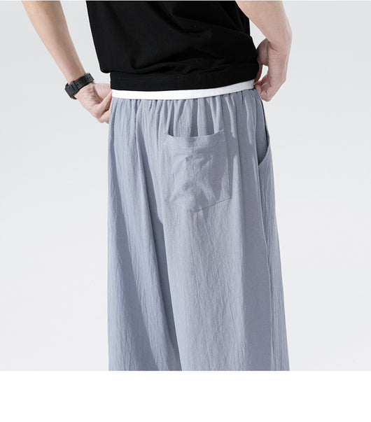 Pantalones Cortos de Lino con Botones Casuales - Image 21