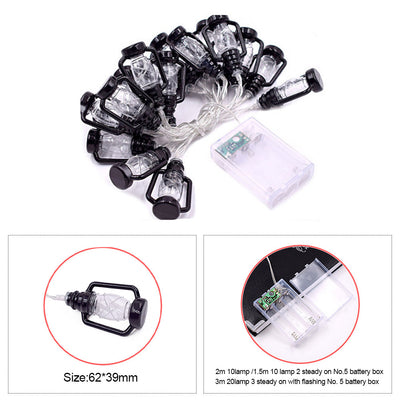 Luces LED Estilo Linterna Retro - Guirnalda Decorativa a Batería para Fiestas y Jardín - Image 16
