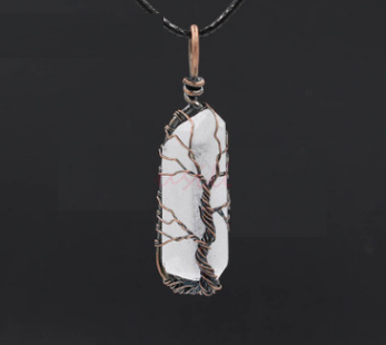 Collar Árbol de la Vida en Cristal Blanco - Image 13